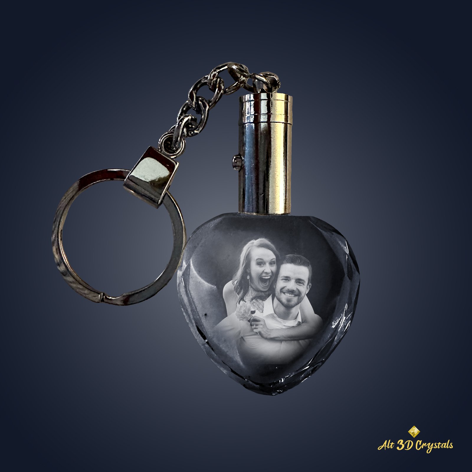 RENWILLS Sublimation Keychains Heart - Black