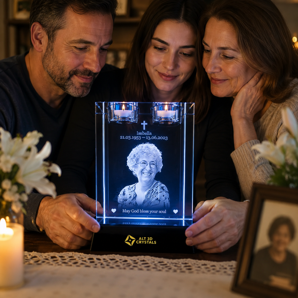 A memorial crystal
